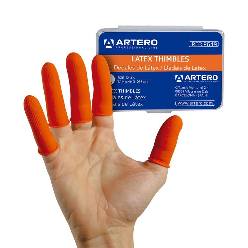 Latex Stripping Thimbles size M, Artero