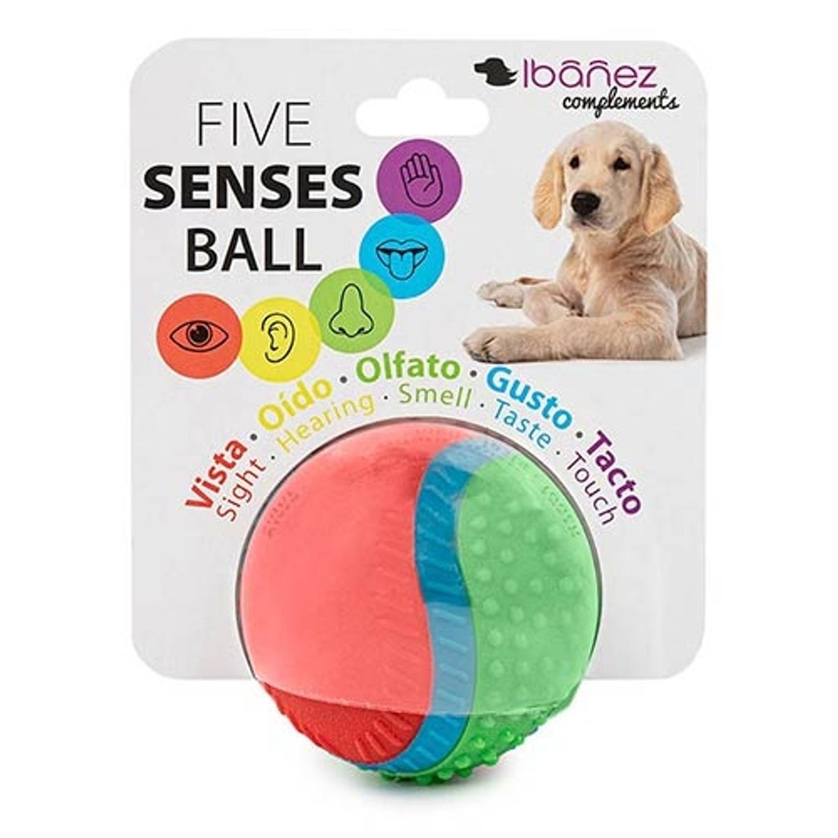 5 senses ball I TPR-Gummi Ø8 cm, Ibanez