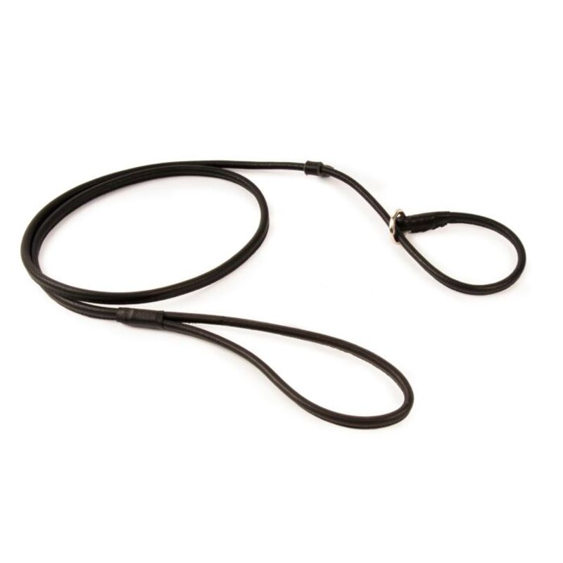 5mm White Dogs Slip Lead Round Cow Leather