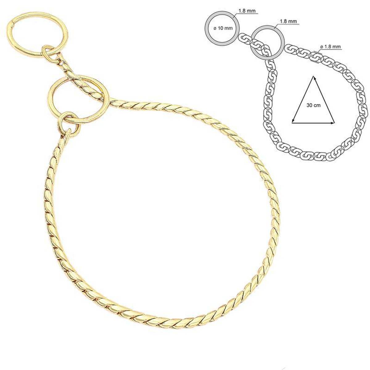Sorma - Snake Strup  Ø1,8mm, Gold Plated
