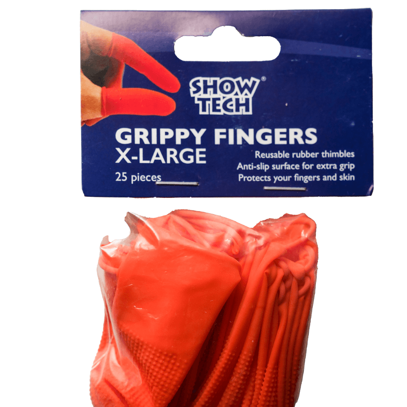 Fingerkondomer med grep Grippy Fingers 25 stk (XL), Showtech